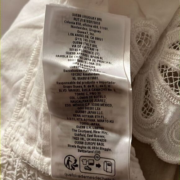 Guess White Sleeveless Top with Ruffles Size Small - Picture 6 of 7